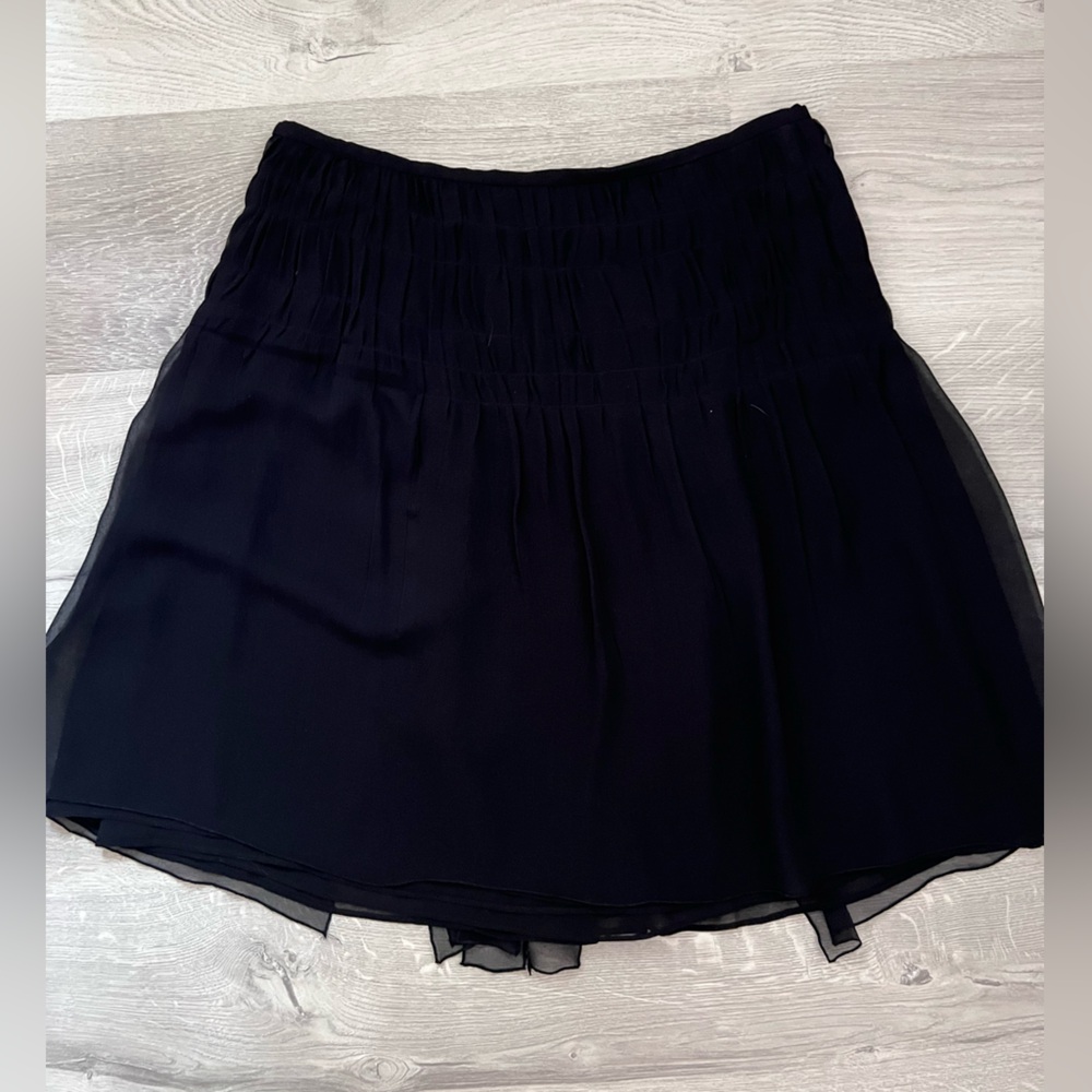 W WORTH Skirt Black High Rise Silk Skirt Women’s Size 10 Medium
